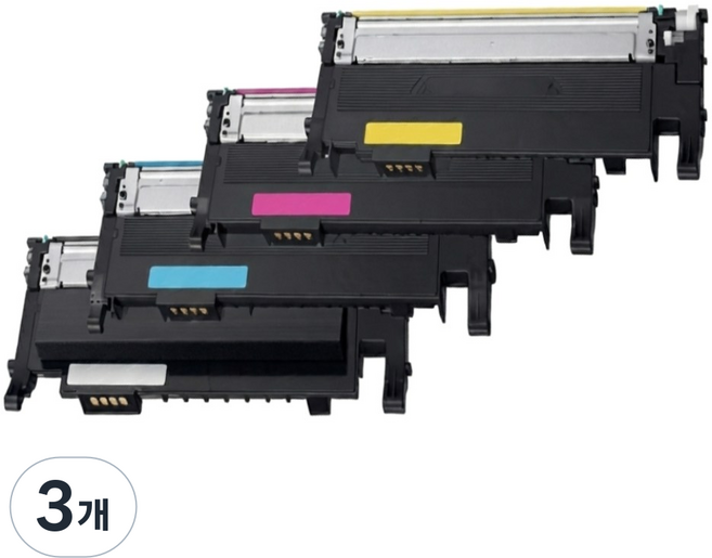삼성 프린트 호환 재생 토너 CLT-K510S SL-C563W SL-C563FW SL-C513 SL-C513W SL-C510 SL-C510W, 3개, CLT-P510C 4색 묶음 카트리지