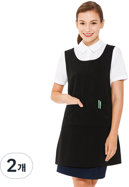 BMT 원피스 앞치마, 2개, 블랙