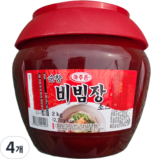 순창 아주존 비빔장 소스, 4개, 2kg