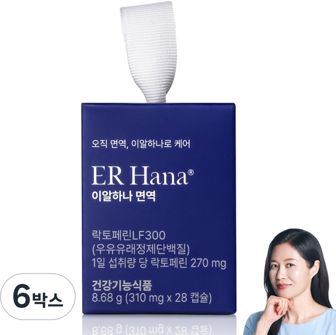 이알하나 면역 LF300 온가족 면역력 영양제, 6박스, 28정