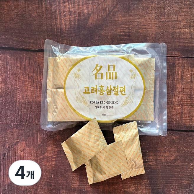 [금산 산지직송] 고려 홍삼절편 실속형 (홍삼정과), 200g, 4개