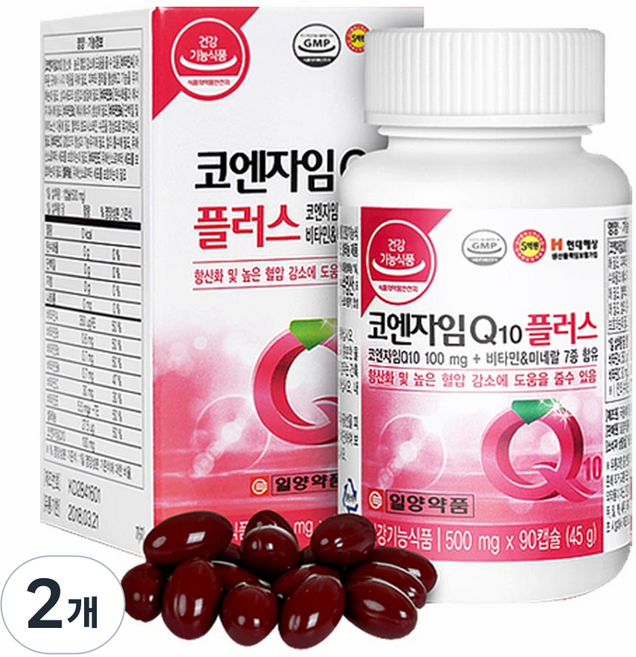일양약품 코엔자임Q10 플러스 3개월분, 90정, 2개
