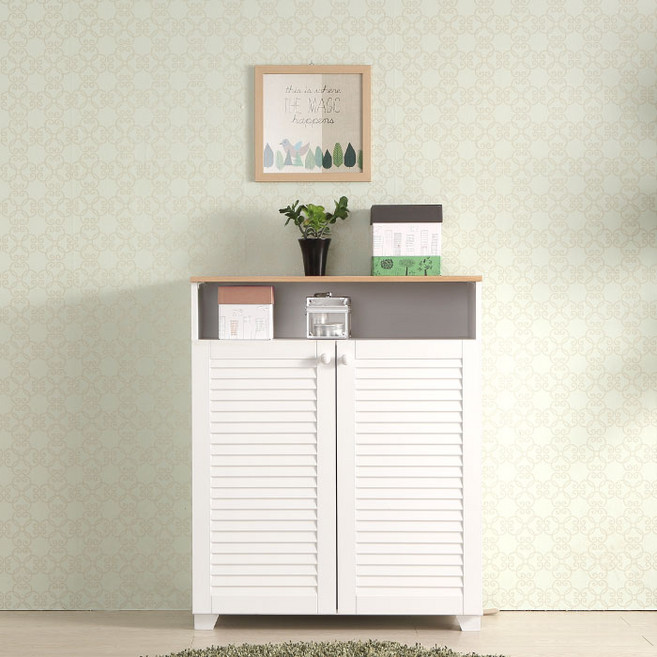 가구생각 에밀리 800 신발장 중형, 화이트, 화이트