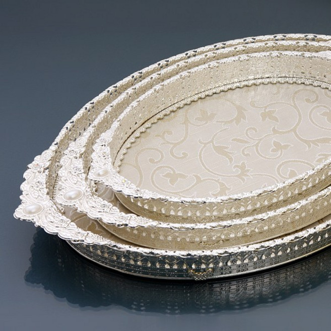 데코하우스 황실쟁반 다용도 화장품정리함, 황실쟁반_실버(소)