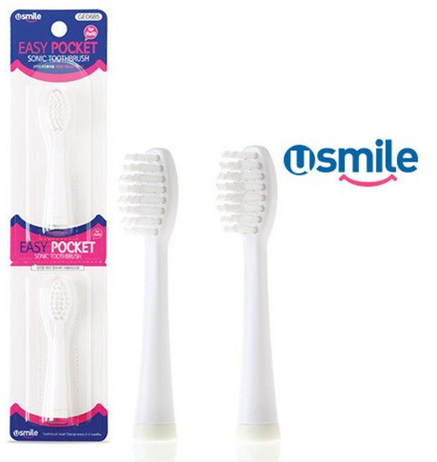 이지포켓 전동칫솔용 리필모, 화이트, 1개