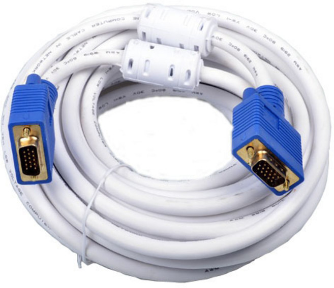 [랜스타] 프로젝터 모니터용 RGB VGA 영상 케이블, 5m