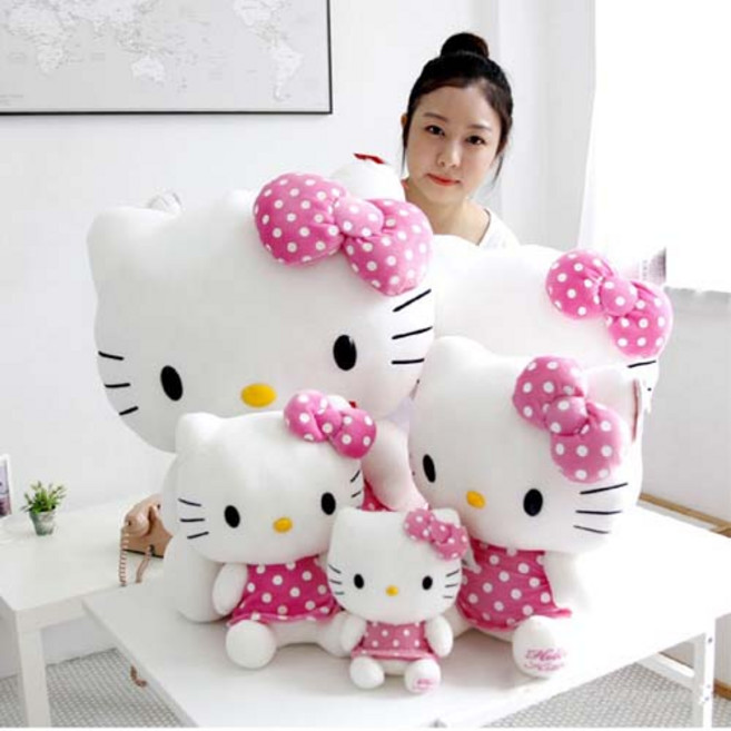 헬로키티인형 도트원피스 왕63cm, 1개, 63cm