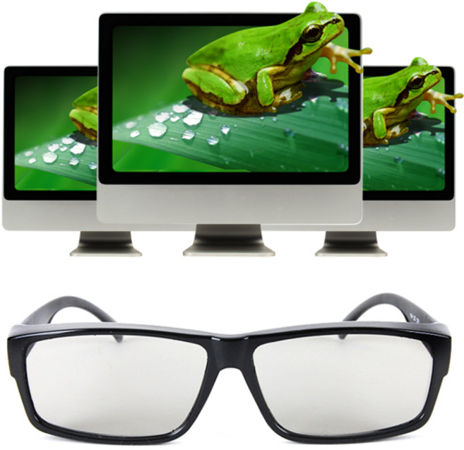 TV시청용 3D 편광안경 3D안경 3D TV 모니터 노트북, 1개