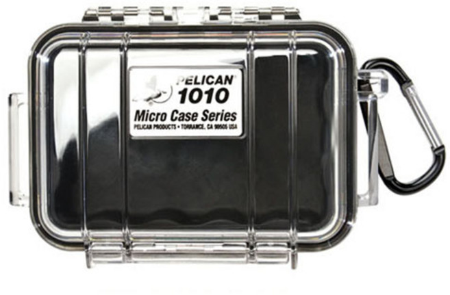 펠리칸 1010 마이크로 케이스 /선택 (블랙 옐로우 레드 솔리드 옐로우), 펠리칸-1010 블랙투명, 1개