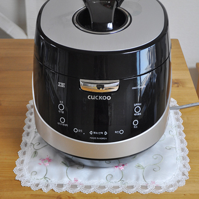 밥솥커버/밥솥덮개/, 화이트 핑크자수, 1개