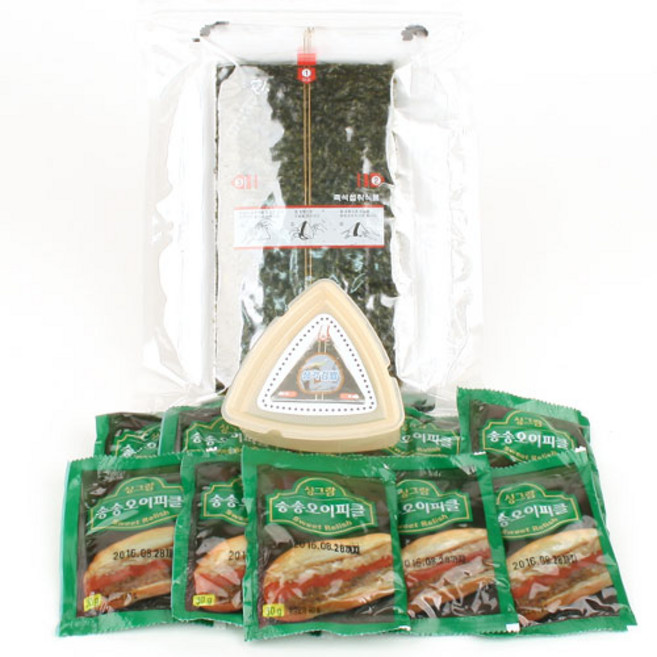 붐스토리 삼각김밥 50매 기본 송송오이피클 DIY키트, 조미, 1세트