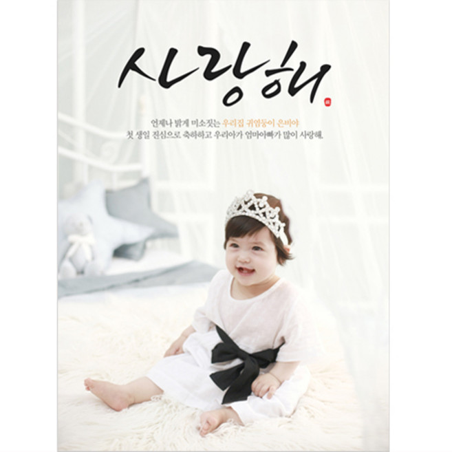 이벤트버스 포토현수막(백일&돌) 백일현수막 돌현수막 생일현수막, 사랑해아가(C233), 1개