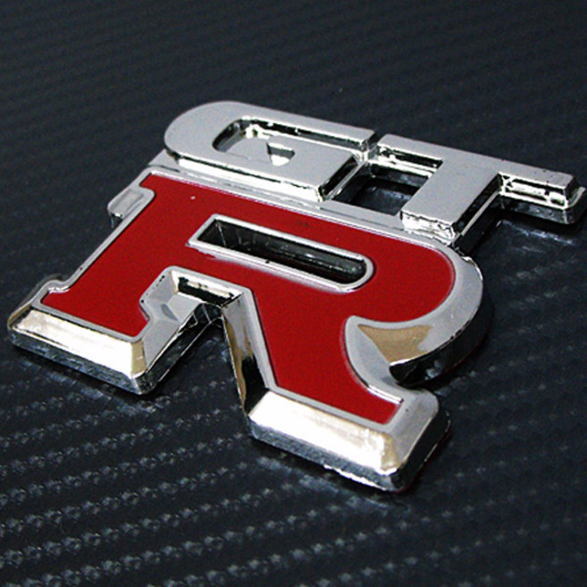 GTR 크롬 튜닝 엠블렘, 레드, 1개