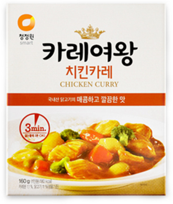 청정원 카레여왕 치킨카레 160g, 1개