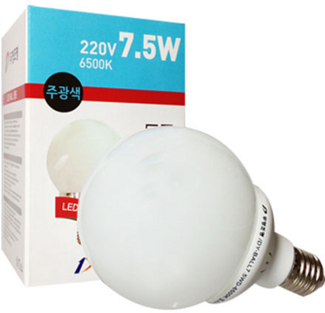 두영 LED볼구 7.5W, 주광색[흰색빛], 1개
