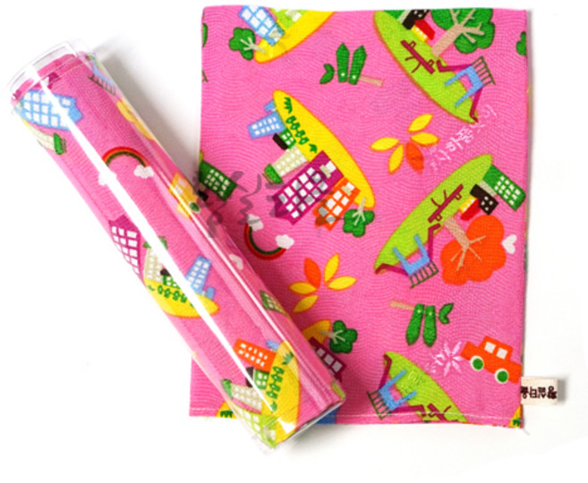 황실타올 황실목욕타올 사각형, 마을놀이터 분홍, 1개, 1개