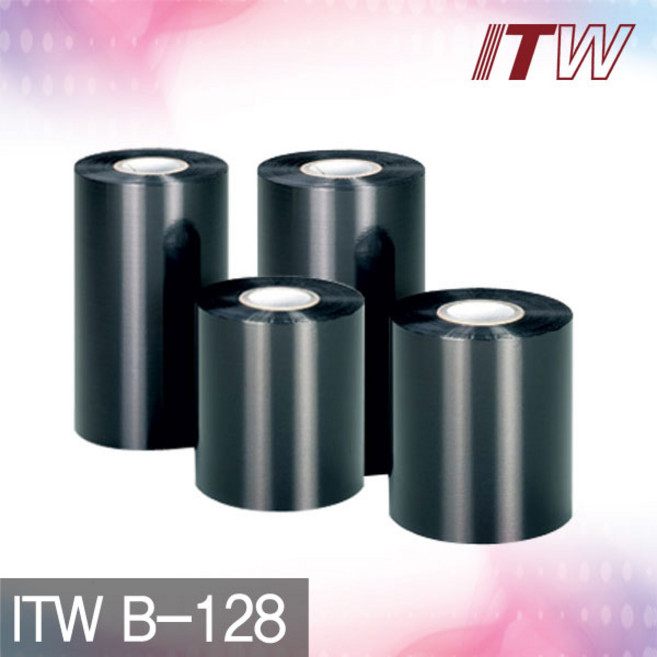 ITW B-128 왁스레진 바코드리본 왁스 레진, ITW B-128 90mm X 300M