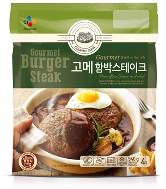 CJ 고메 함박스테이크 540g(4인분), 540g, 1개