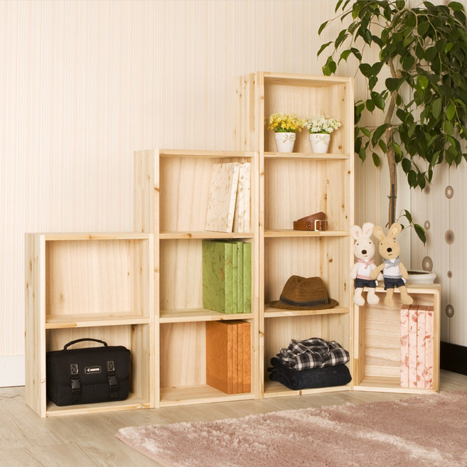 하우디가구 칼라 박스 3단, 삼나무