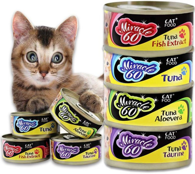 미라클 고양이캔 60g 24개 참치베이스 간식캔, 04 미라클 참치타우린 60g ×24개, 1박스