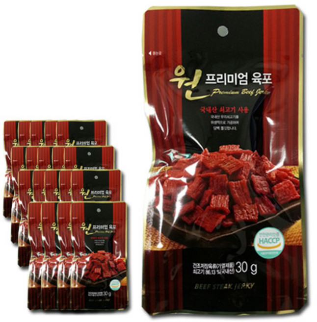 항진축산 원 프리미엄 육포, 30g, 20개