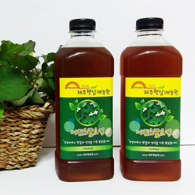 제주햇살애농원 어성초발효액 2000ml, 1L, 2병