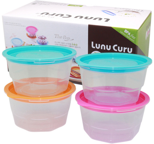 르느쿠루 더밥 고급 밀폐용기 350ml, 4개입x1개, 1개