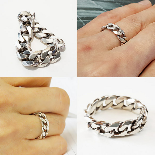 925실버 체인반지 은반지 실버반지 커플링 국내공방제작