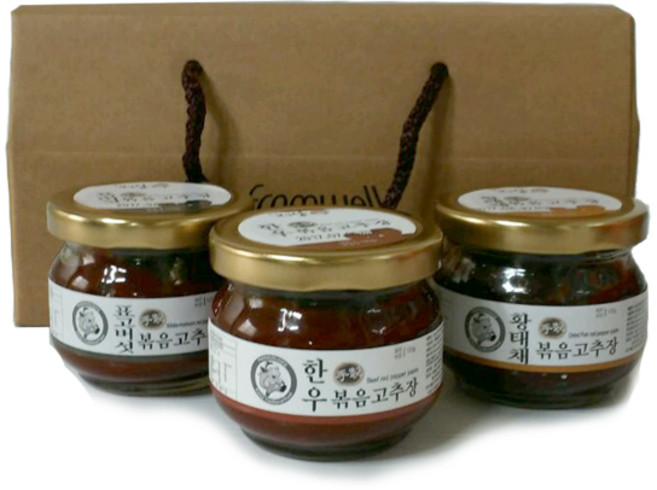 팔도보부상 볶음고추장 선물세트 팔도세트, 340g, 굴비+황태채+표고버섯, 1개