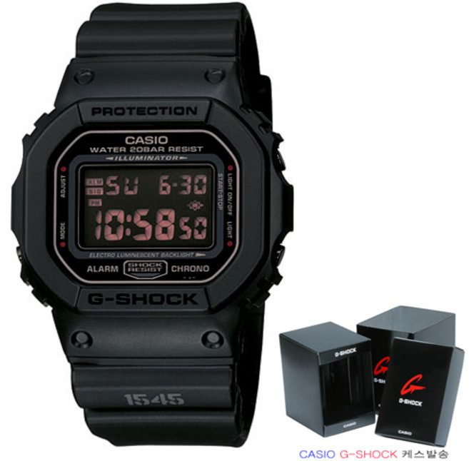 CASIO G-SHOCK 쥐샥 DW-5600MS-1D 블랙액정