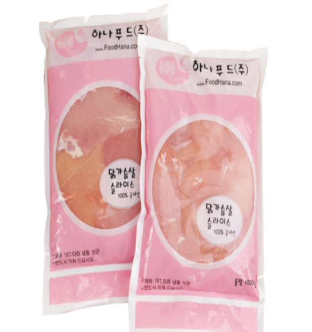 하나푸드(주) 닭가슴살 슬라이스 (국내산), 1kg, 10개