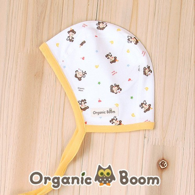 [오가닉붐]착한 유기농 무형광 신생아 모자