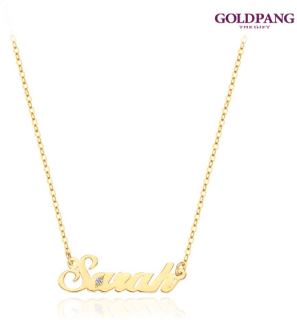 [골드팡] 14k/18k 미니 이니셜 쁘띠 다이아몬드 목걸이