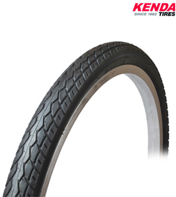 켄다 26X1.75 일반 도로용 자전거 타이어, 블랙, 1개