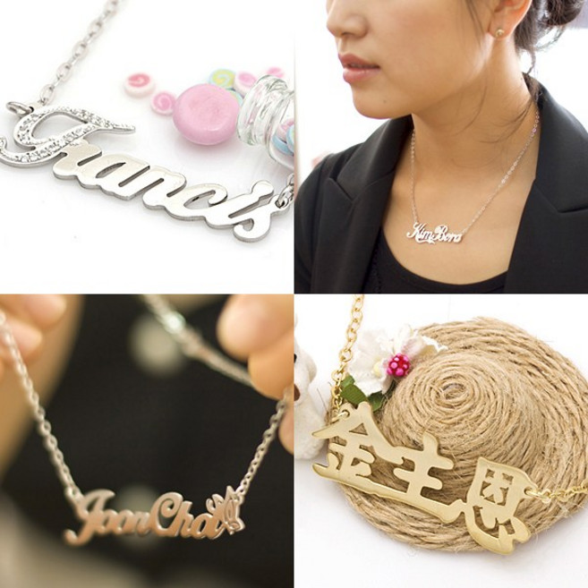 이니셜목걸이 여성 목걸이 실버 커플 한자 한문 학생 우정 생일선물 여자 남자 10대 20대 대학생 여친 선물 순은 레터링 미아방지 이름 행운 맞춤제작