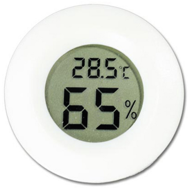 골든라벨 스마일 디지털 온습도계 방수시계, 화이트, 1개