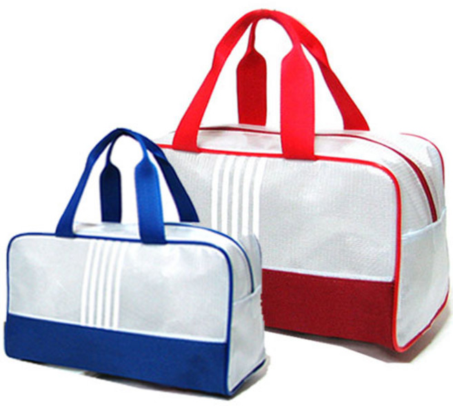 지구촌 ASSOTE (국산) 방수소재 미니 수영가방 목욕 파우치 사우나 욕실 운동 헬스 남자 여자 스포츠가방 토드백 T462 남아 여아 아동, 레드