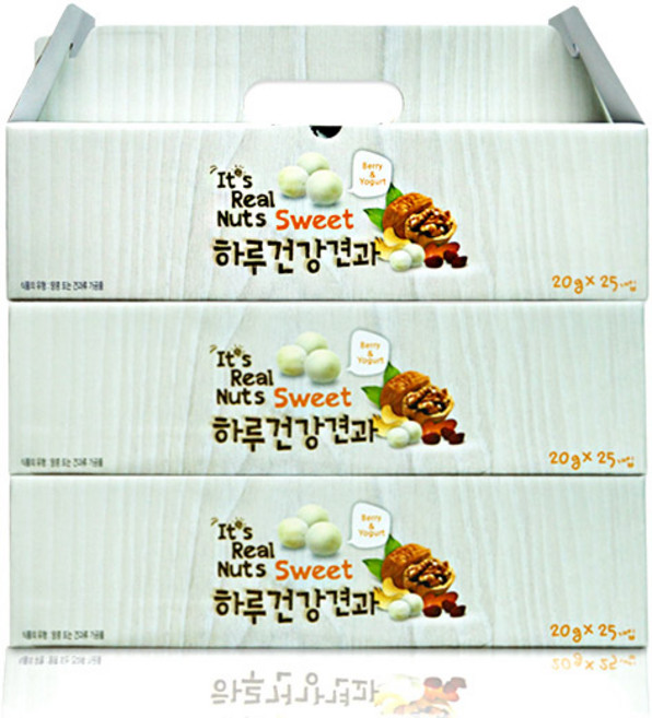 하루건강견과 오곡초코볼 선물세트 하루견과선물세트, 3box, 스위트 20gx25봉