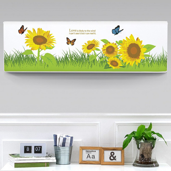 다샵 벽걸이 에어컨커버, 해바라기옐로우