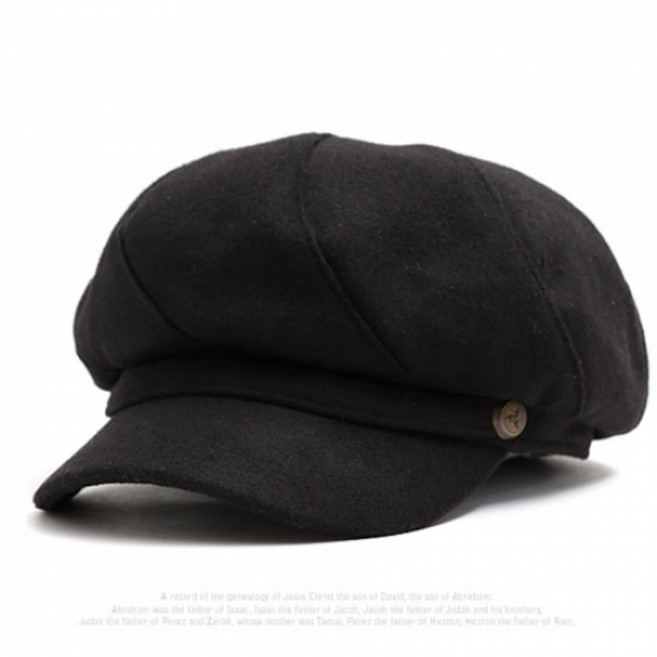 트위스트 울 모직 팔각모