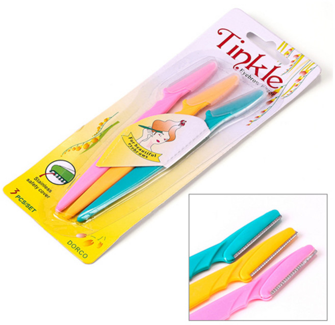 BB 셀프네일아트재료, 눈썹칼(3개입), /네일재료/, 1개