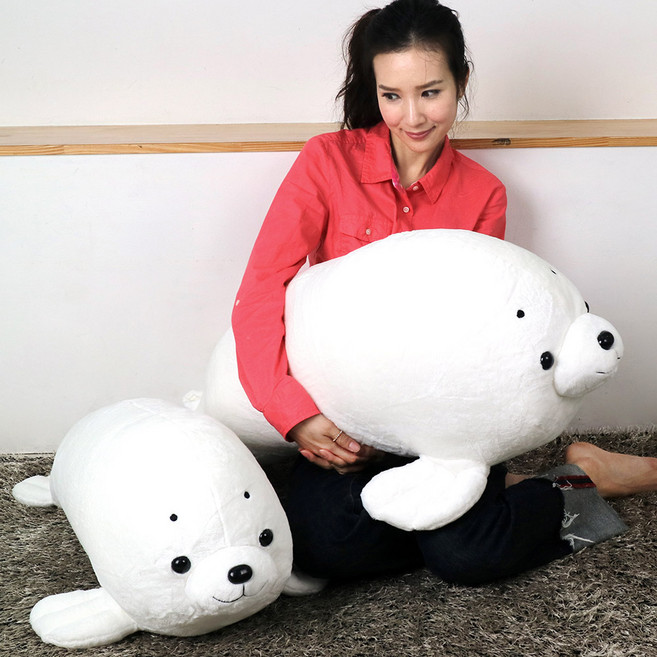 마리오네뜨유진 물개 쿠션, 화이트, 91cm