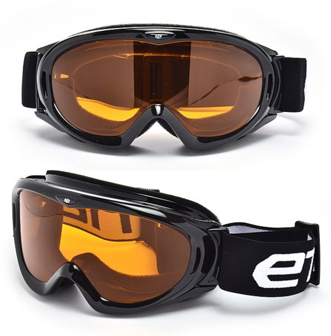 디티에스아이엔씨 스키 보드 고글 안경착용자겸용 ETNA-605, 블랙, 1개