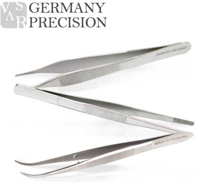 GERMANY PRECISION 고급 의료용핀셋 모음! 의료용품 외과 안과, 04_안과핀셋(곡선10cm), 1개