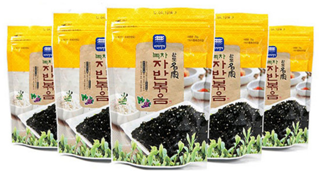 완도진품 명가 국내산 녹차자반볶음5봉(70g*5봉), 5봉