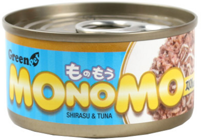 그린펫 모노모 고양이 캔, 참치 + 치어 혼합맛, 80g, 24개