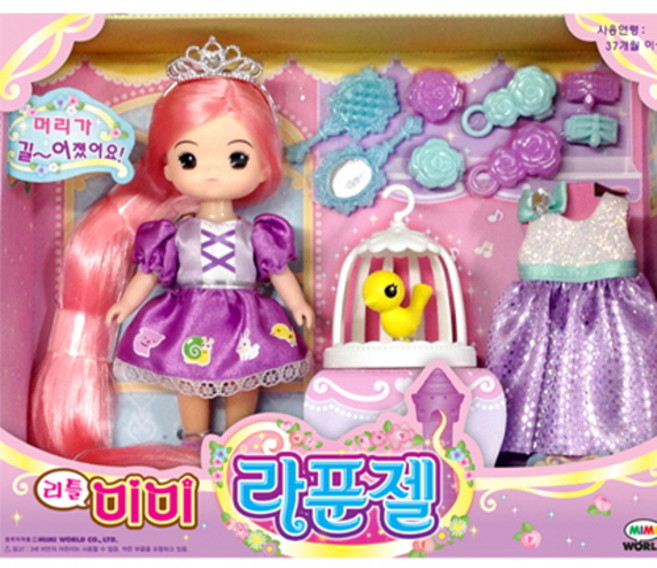 미미월드 리틀미미 라푼젤 인형, 혼합색상, 1개