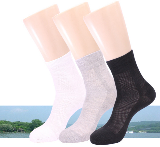 hdc한덕양말 남자 여름면 중목양말 (255~275mm) 시원함 국산 망사스타일 질좋은 3켤레