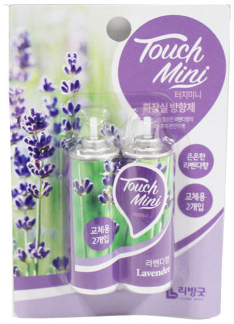 터치필 화장실방향제 라벤더향 교체용 화장실용 방향제, 13ml, 4개, 라벤더
