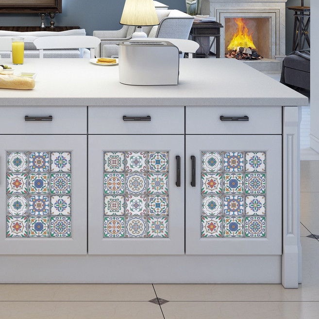 마이월플레이즈 타일데코 16장SET 포인트 스티커 타일스티커, 혼합색상